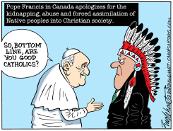 POPE FRANCIS APOLOGIZES by Bob Englehart