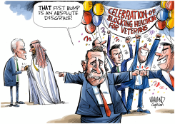 THE DISGRACEFUL FIST BUMP by Dave Whamond