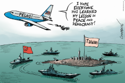 NANCY PELOSI'S VISIT TO TAIWAN by Patrick Chappatte