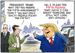 TRUMP PLEADS THE FIFTH by Christopher Weyant