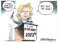 LIZ CHENEY LOSES 2022 BATTLE by Dave Granlund