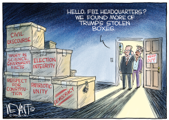 TRUMP'S OTHER STOLEN BOXES by Christopher Weyant