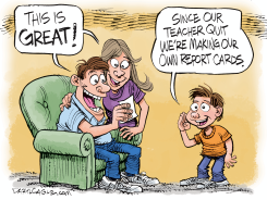 OUR TEACHER QUIT by Daryl Cagle