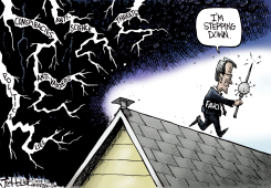 FAUCI STEPPING DOWN by Joe Heller