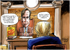 TRUMP CALLS SAUL by Dave Whamond