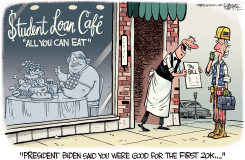 STUDENT LOAN BILL by Rick McKee