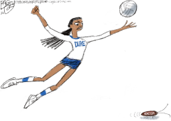 VOLLEYBALL RACISM by Pat Bagley