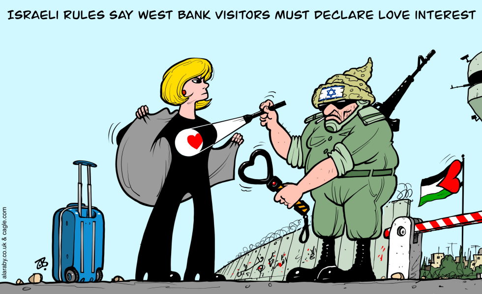 West Bank visitors must declare love interest