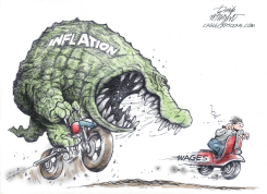 INFLATION OVERTAKES WAGES by Dick Wright