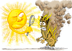 CALIFORNIA HOT SUN by Daryl Cagle
