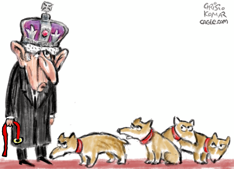 King Charles and corgis