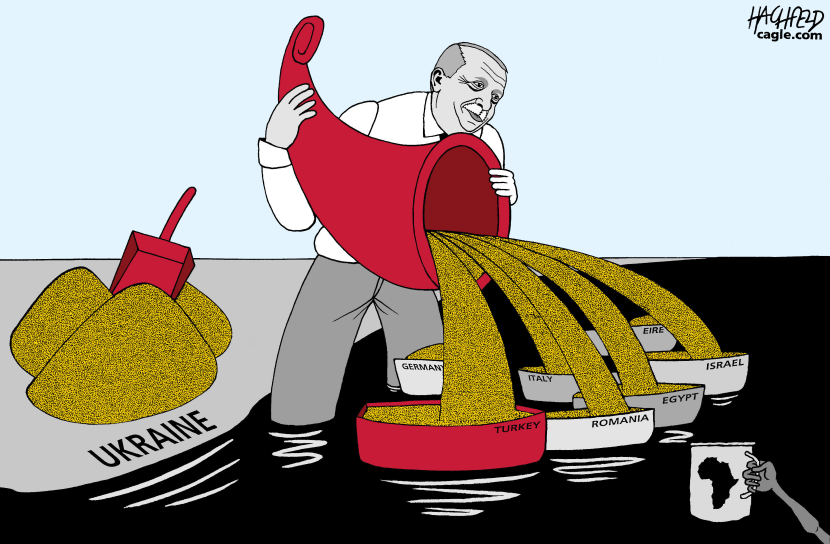 Who is getting the grain from the Ukraine?