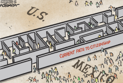 TROUBLE AT THE BORDER by Jeff Koterba
