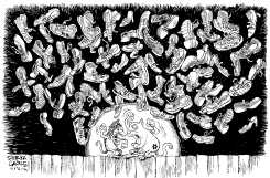 ARAFAT SHARON CATS SHOE by Daryl Cagle
