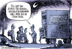 IMMIGRATION TRIP by Joe Heller