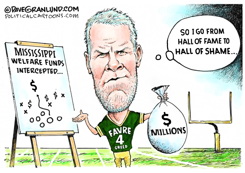 BRETT FAVRE HALL OF SHAME by Dave Granlund