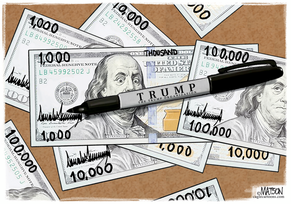 Trump Inflates Value of His 100 Dollar Bills