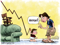 NASDAQ by Daryl Cagle