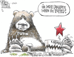 TRAPPED BEAR by John Darkow