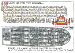 LINED UP FOR THE CROWN by Zapiro