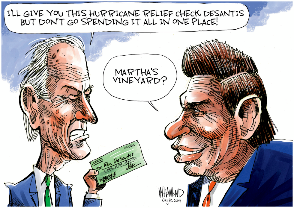 Biden Ties Hurricane Aid to DeSantis Migrant Flights
