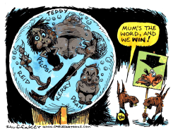MUMS THE WORD DEMOCRATS by Sandy Huffaker