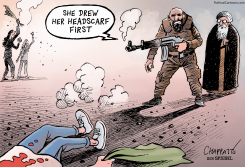REPRESSION OF IRANIAN WOMEN by Patrick Chappatte