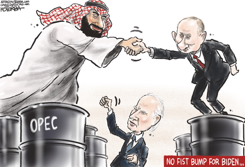 NO FIST BUMP FOR BIDEN by Jeff Koterba