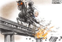 PUTIN AND THE CRIMEA BRIDGE by Jeff Koterba