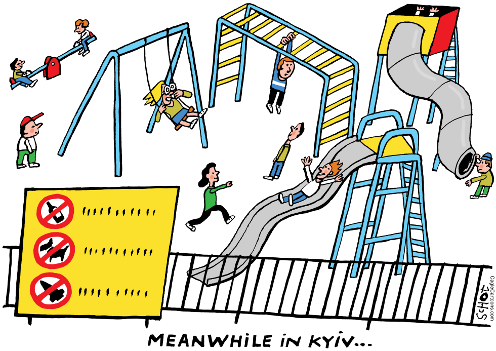 Ukraine war target: playground