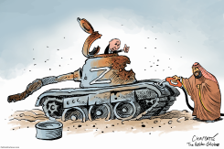 FUELING THE WAR MACHINE by Patrick Chappatte