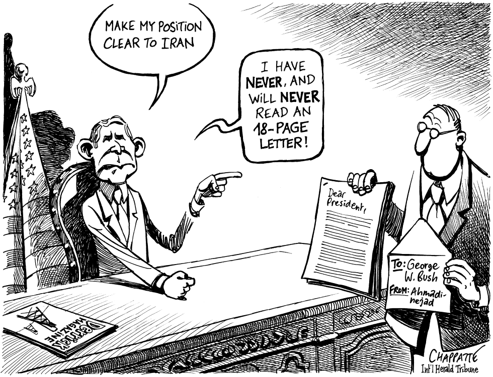 IRANIAN WRITES TO BUSH