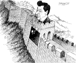 XI JINPING WALL by Petar Pismestrovic