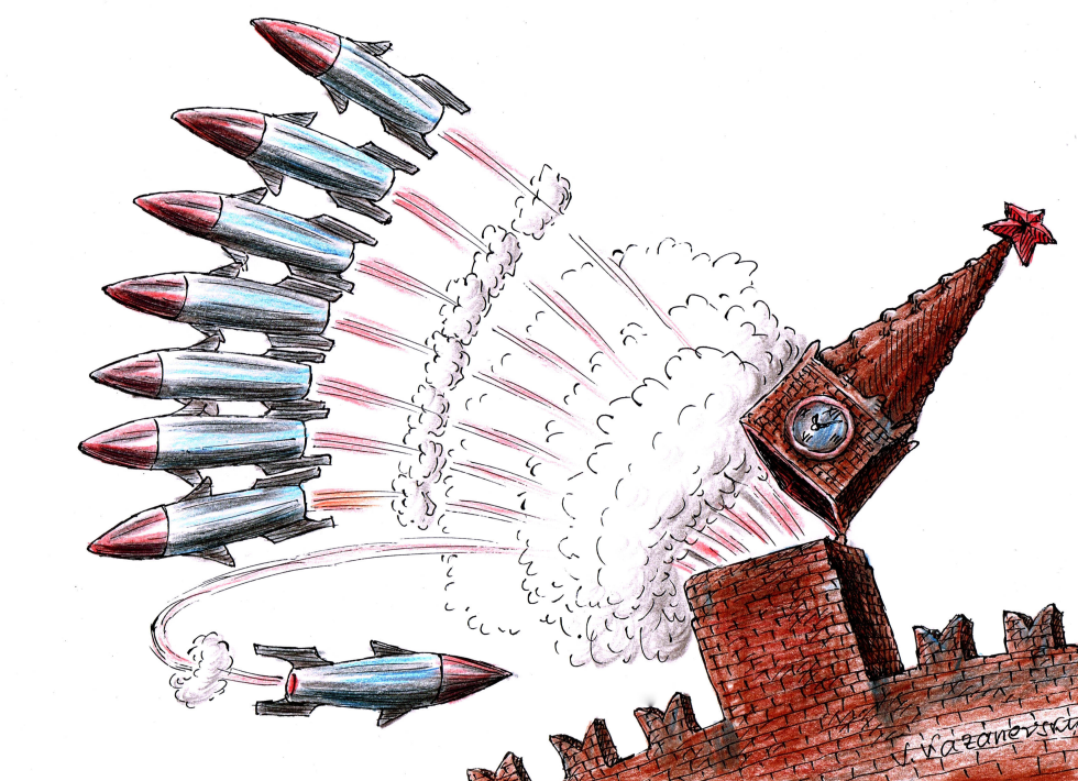 Total bombardment of Ukraine by Russian missiles
