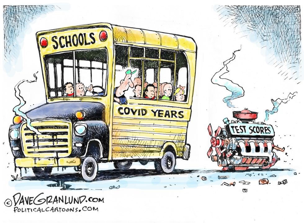 Student test scores drop