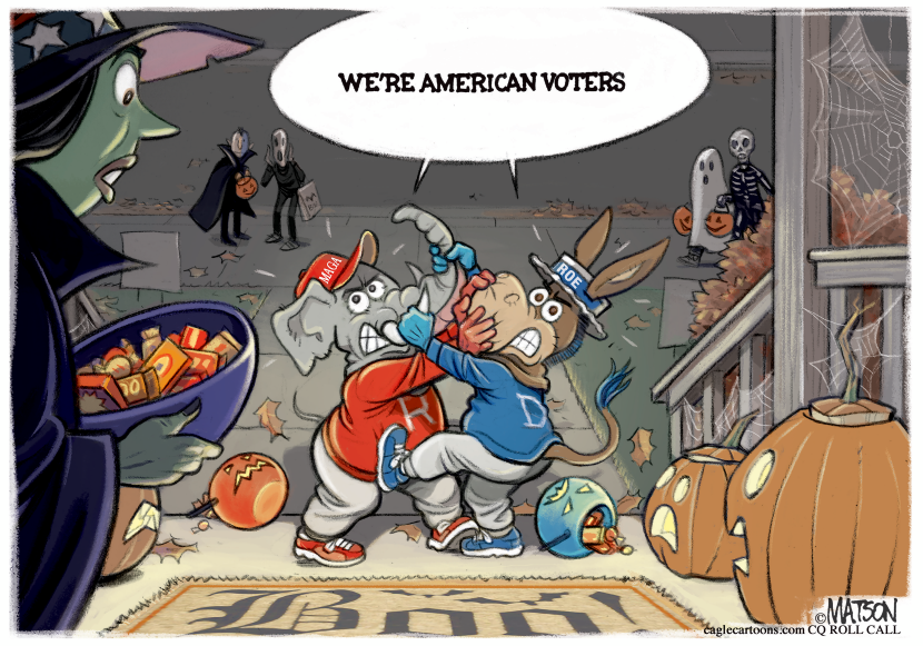 Trick Or Treaters Dress As US Voters