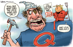 TRUMP INSPIRES PELOSI ATTACK by Rick McKee
