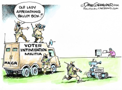 VOTER INTIMIDATION by Dave Granlund