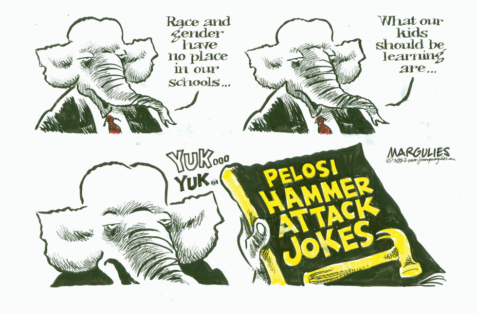 REPUBLICANS JOKE ABOUT PAUL PELOSI HAMMER ATTACK by Jimmy Margulies