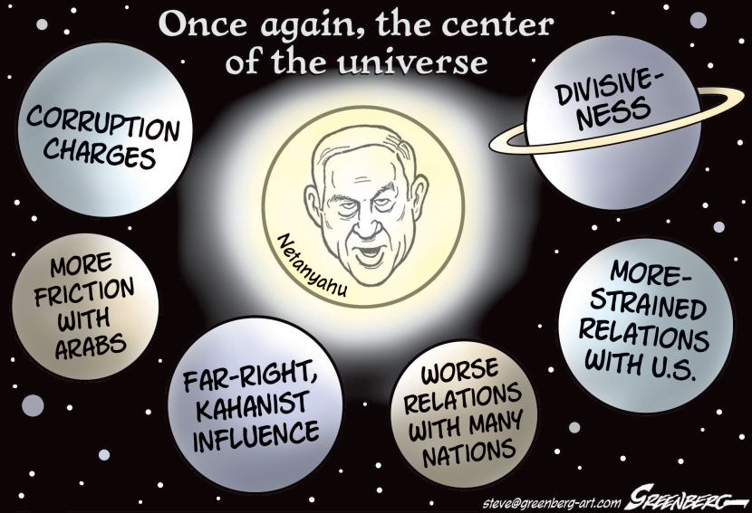 Netanyahu at the center of Israel's universe