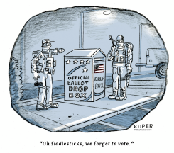 BALLOT DROP BOX by Peter Kuper