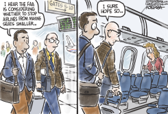 AIRLINE SEATS TOO SMALL by Jeff Koterba
