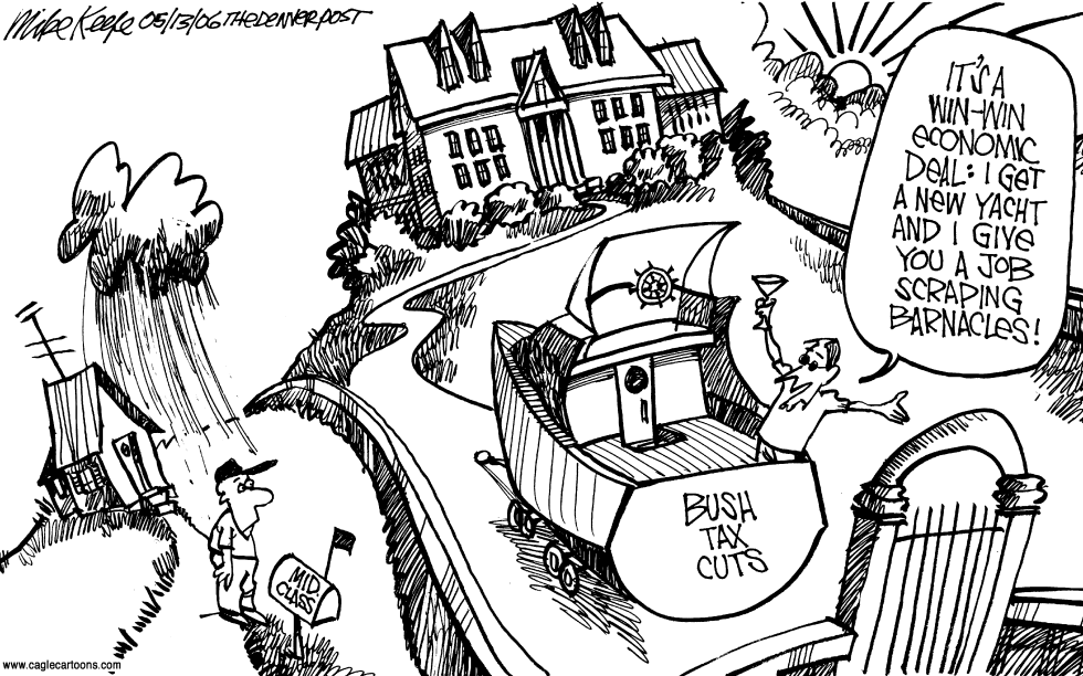  BUSH TAX CUT EXTENSION by Mike Keefe