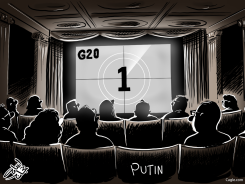PUTIN SKIPS G20 by Osama Hajjaj