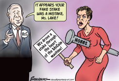 KARI LAKE AND JOHN MCCAIN by Steve Greenberg