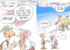 CRYPTO MAGIC BEANS by Pat Bagley