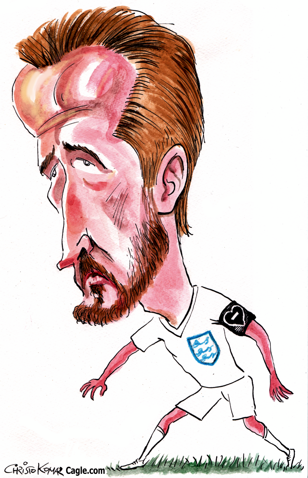 Harry Kane with No love armband