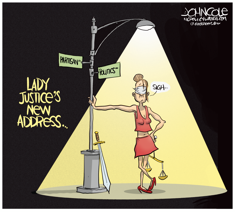 Lady Justice and politics