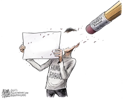 PROTESTS IN CHINA by Adam Zyglis