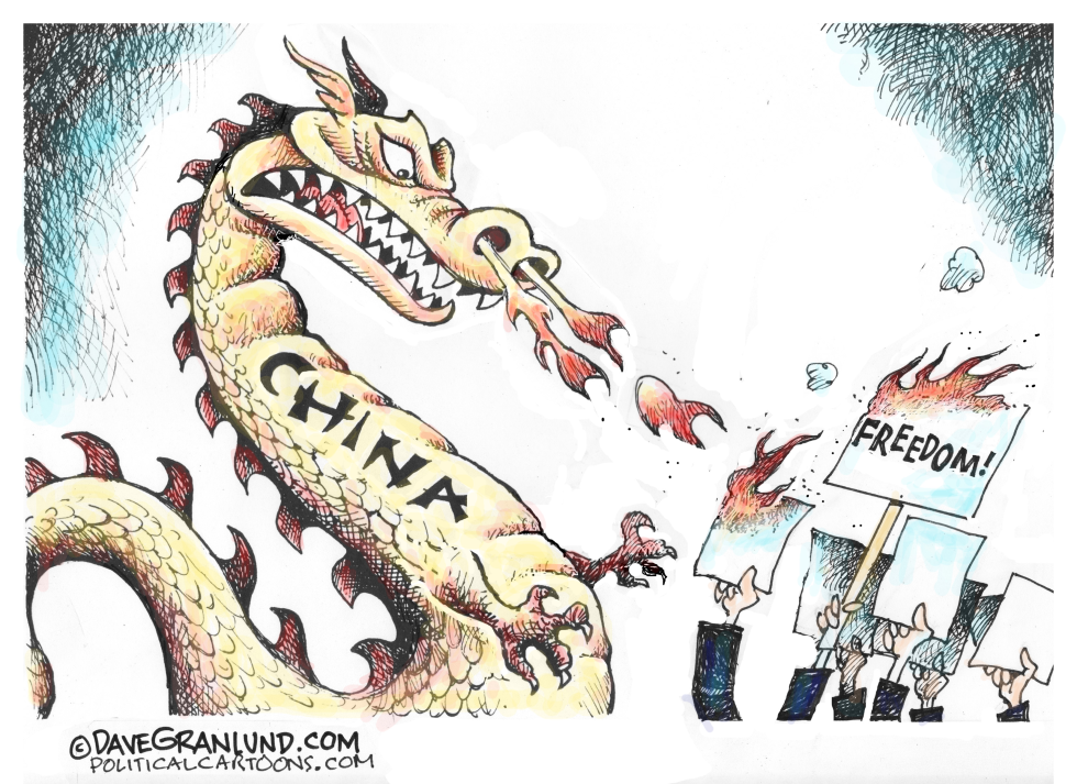 CHINA PROTESTS by Dave Granlund